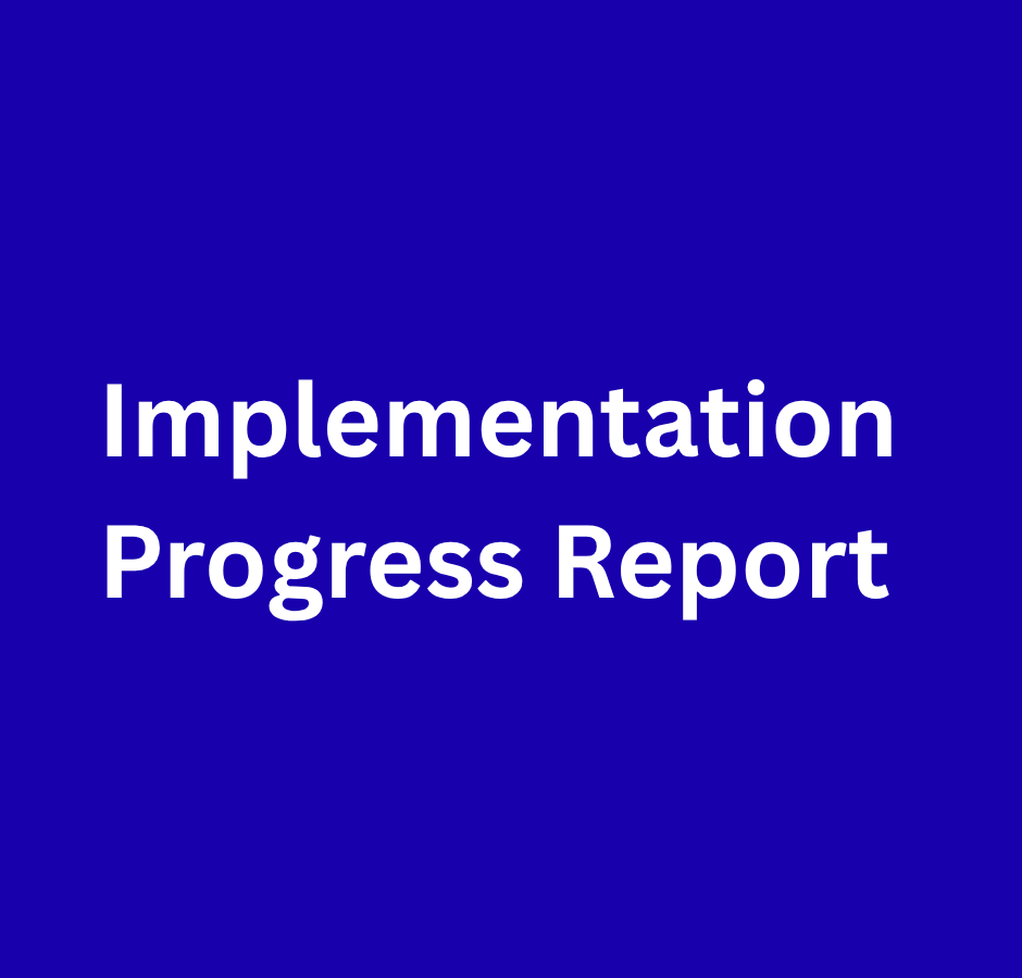 Implementation Progress Report Implementation Progress Report